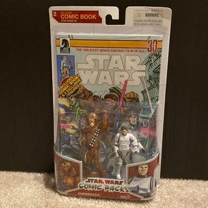 Dark Horse Series Comic Pack #3. Chewbacca and Han Solo action figures.